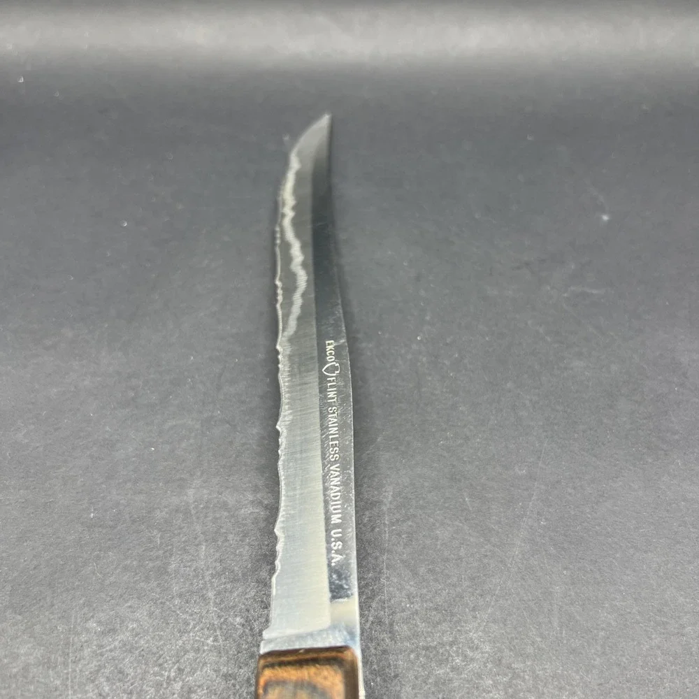 Vtg Ekco Flint Arrowhead Stainless Vanadium 8
